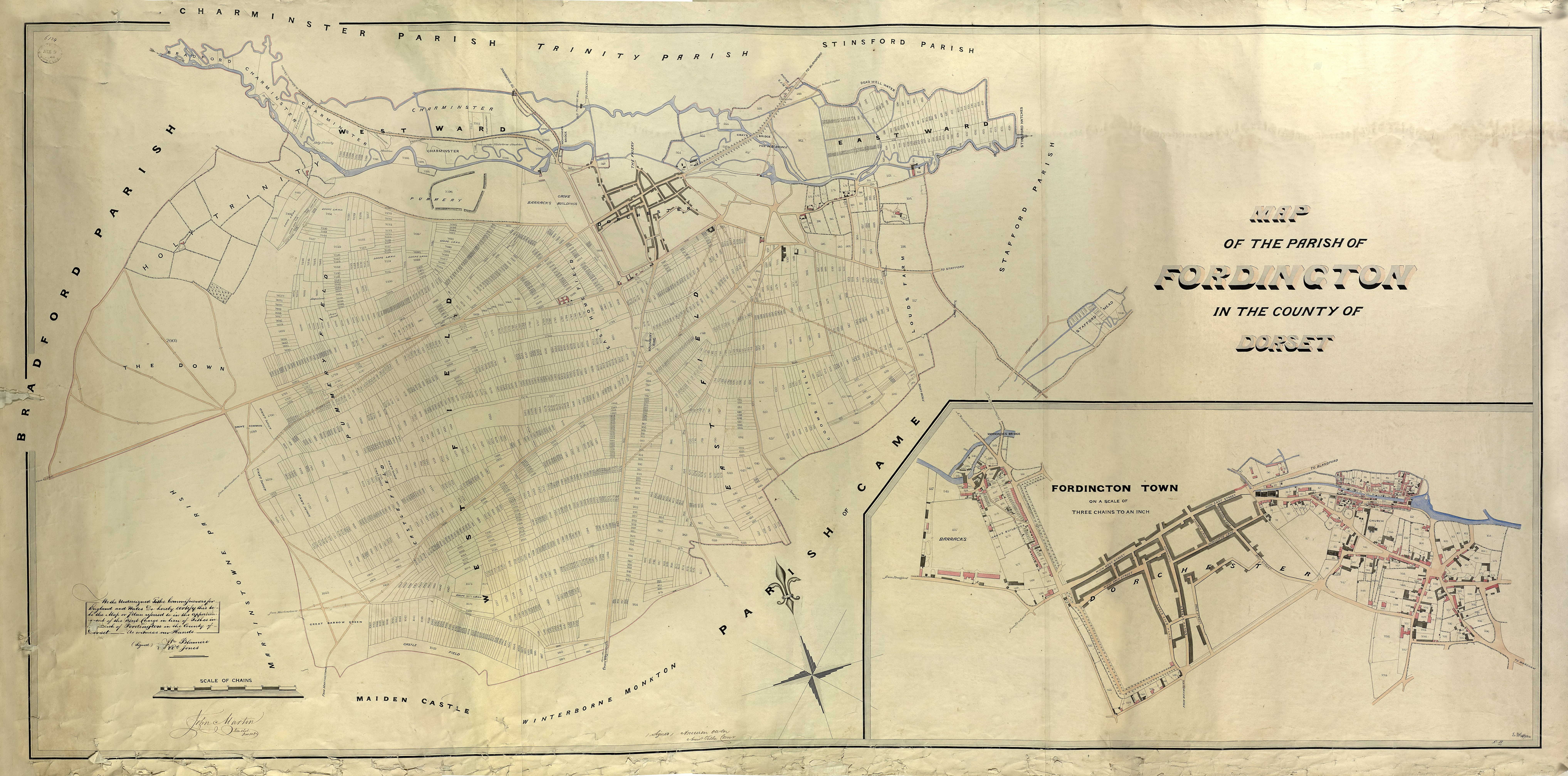 Map of Fordington 1886